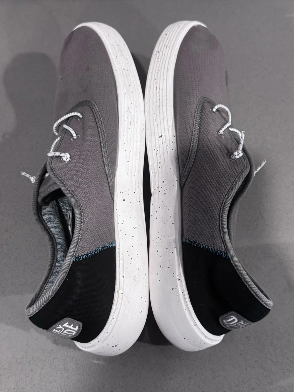 Hey Dude Men’s Gray Canvas Slip-On Loafers